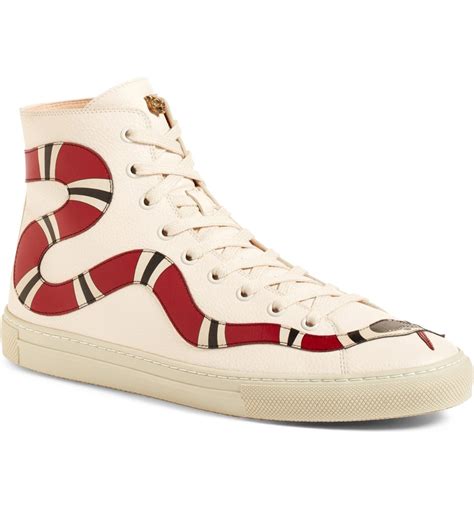 gucci white snake high tops|net a porter gucci shoes.